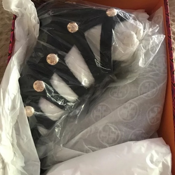 New Tory Burch Military Mary Jane Wool Heel Shoe sz 11 - Picture 3 of 6